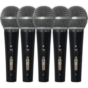 Kit de Microfones Vocal 5 Pçs. Com Chave HT48 -5 - CSR Kit de Microfones Vocal 5 Pçs. Com Chave HT-48 - CSR