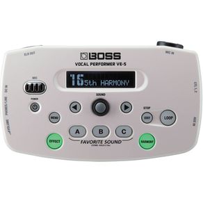 Processador Vocal Compacto Com Recursos Práticos VE-5 WH - Boss