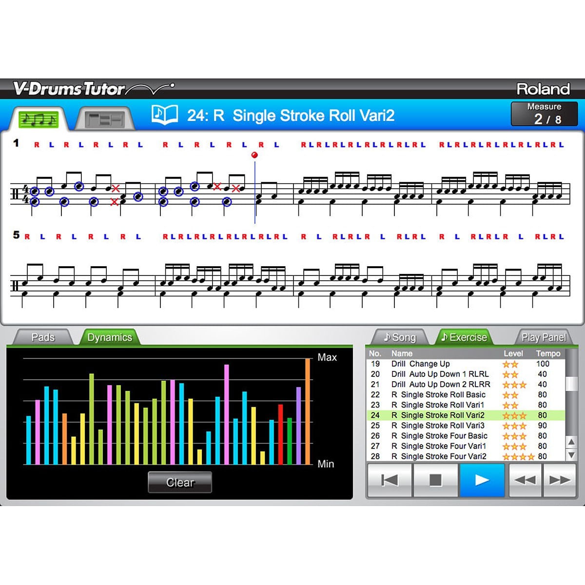 roland dt-1 v-drums tutor connect