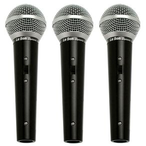 Kit Com 3 Microfones Vocais LS-50 K3 - Leson