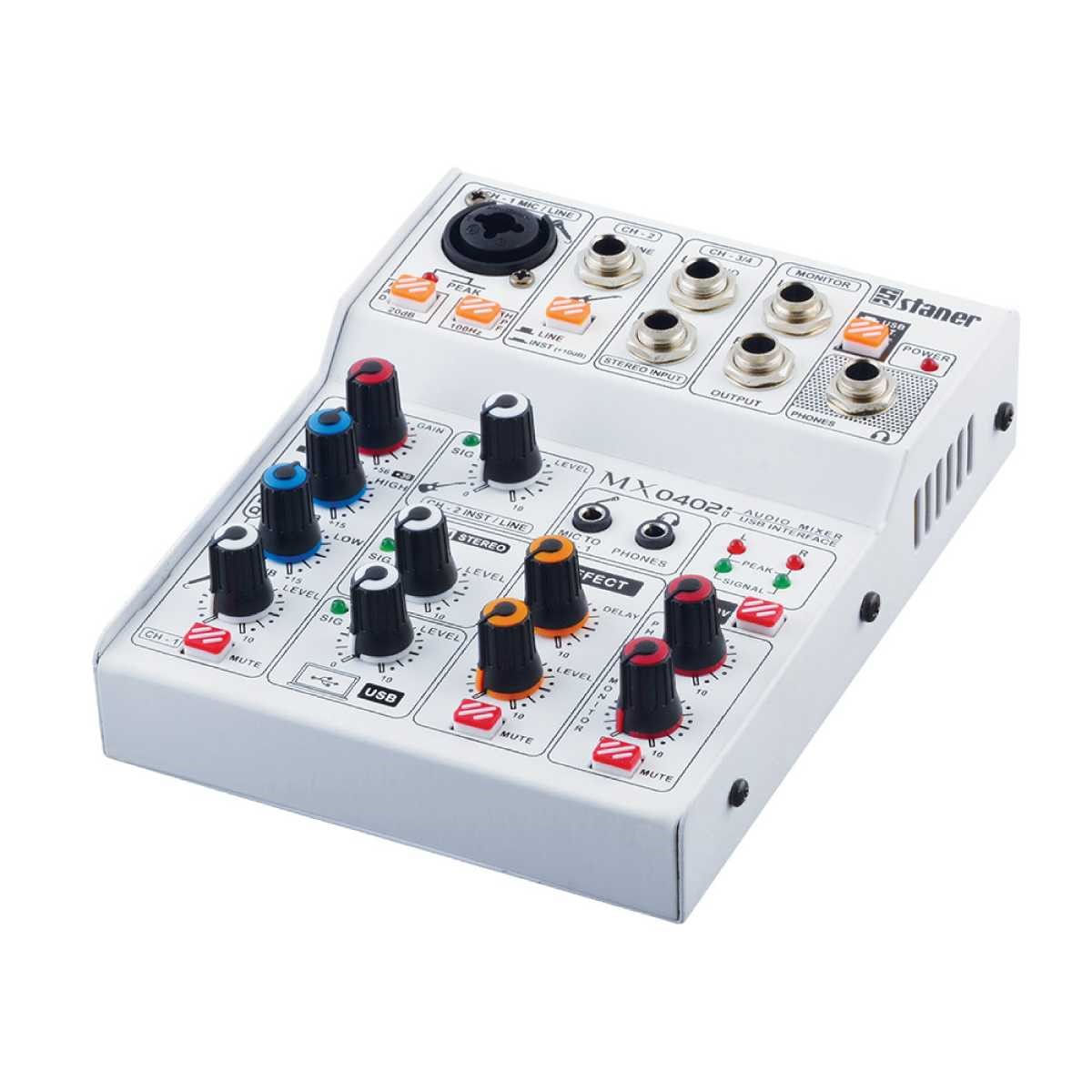 Mesa de Som Com Interface de Áudio USB MX0402I Staner Mesas