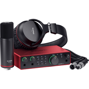 Kit Interface de Áudio 2-in, 2-out SCARLETT 2i2 STUDIO 4ª GERAÇÃO - Focusrite Kit Interface de Áudio 2-in, 2-out SCARLETT 2i2 STUDIO G4 - Focusrite