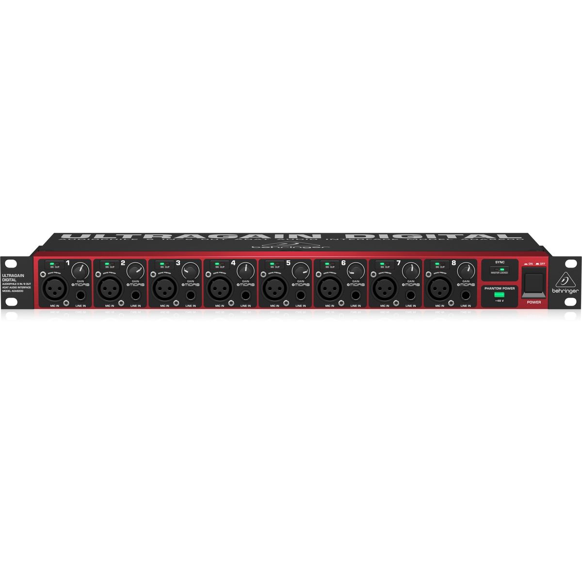 Interface-de-Audio-8-In-e-8-Out-ADAT-ULTRAGAIN-ADA-8200---Behringer-2