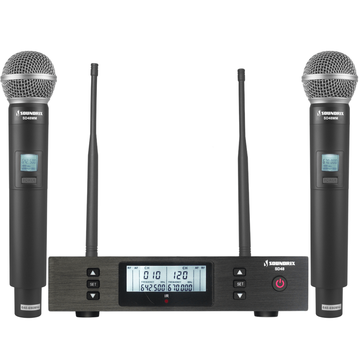 Microfone-Sem-Fio-Duplo-de-Mao-UHF-SD48-MM---Soundrix
